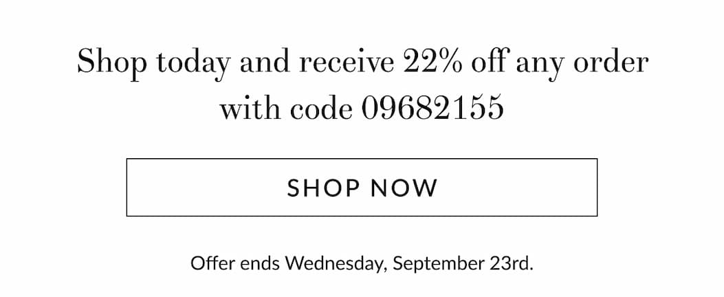 22% off any order