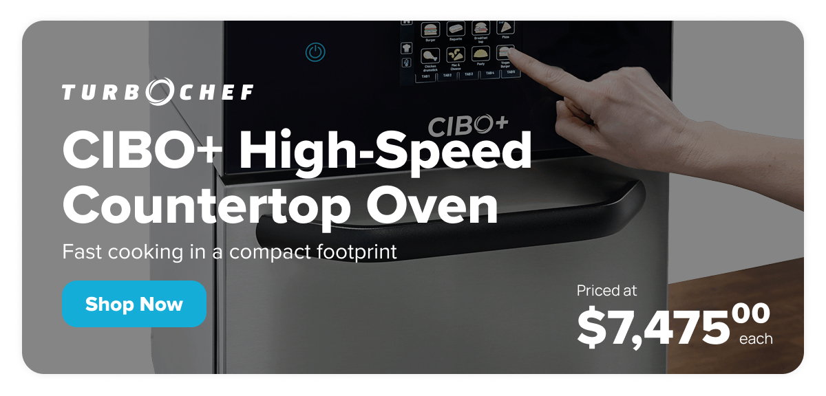 TurboChef CiBO+ High Speed Countertop Impingement/Microwave/ContactBase Oven