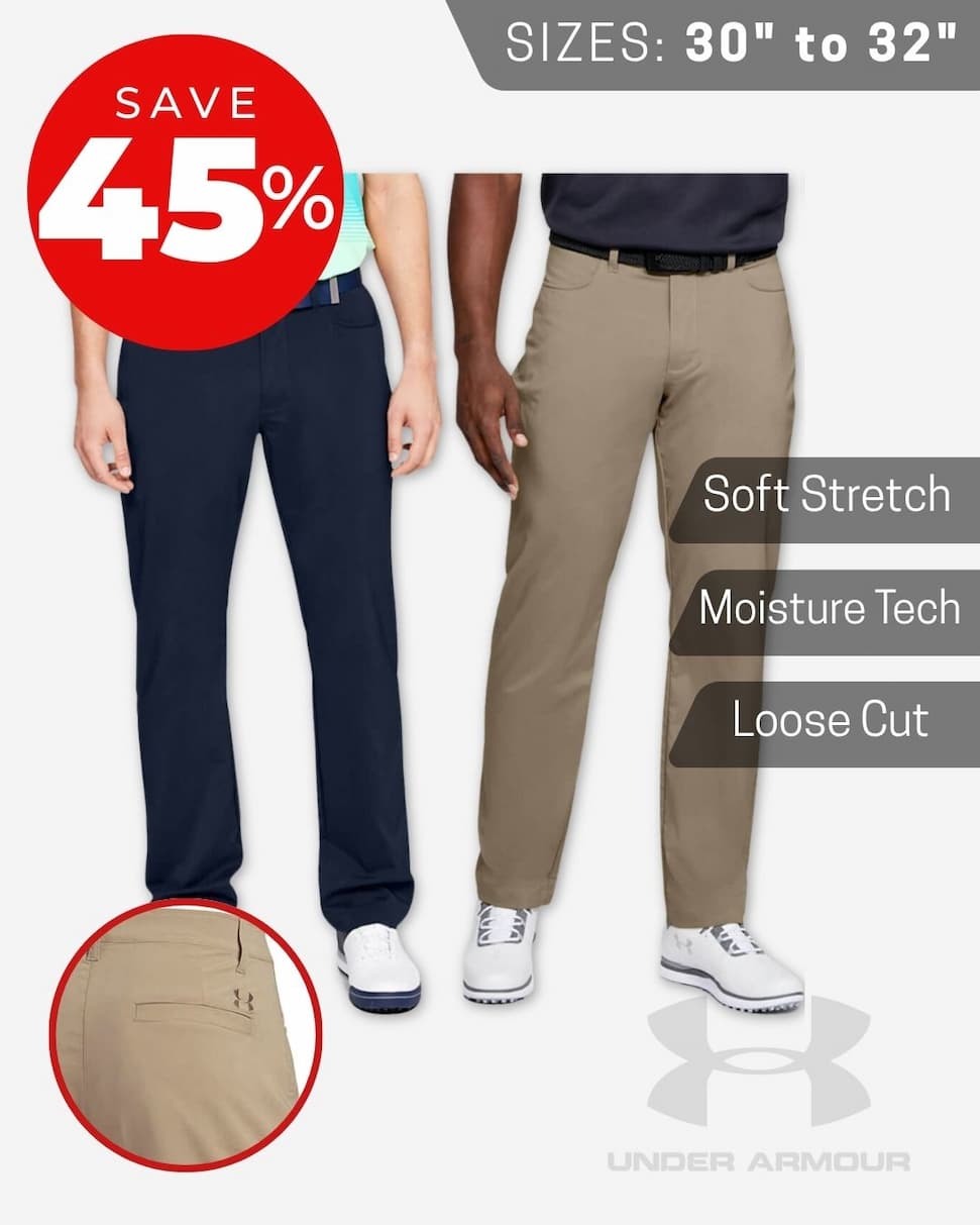 Under Armour Mens Tech Pant Stretch Lightweight Golf Trousers