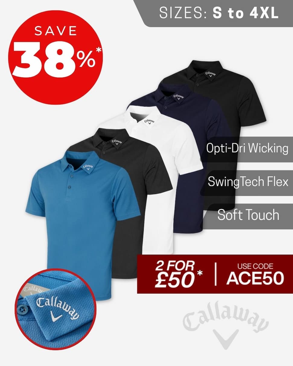 Callaway Mens Ace Micro Texture OptiDry SwingTech Polo Shirt