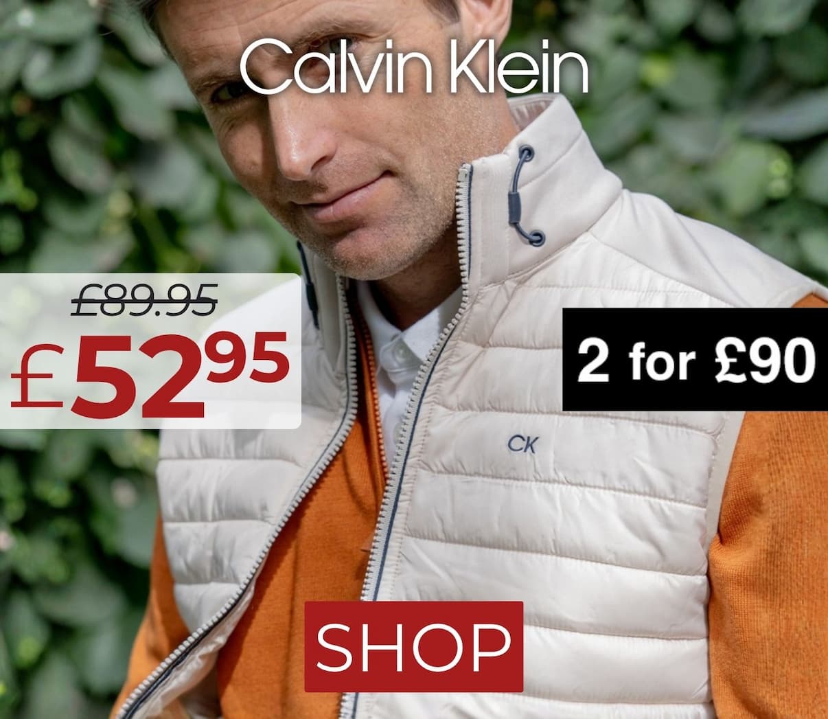 Calvin Klein Mens Hybrid Insulate Bodywarmer Golf Gilet