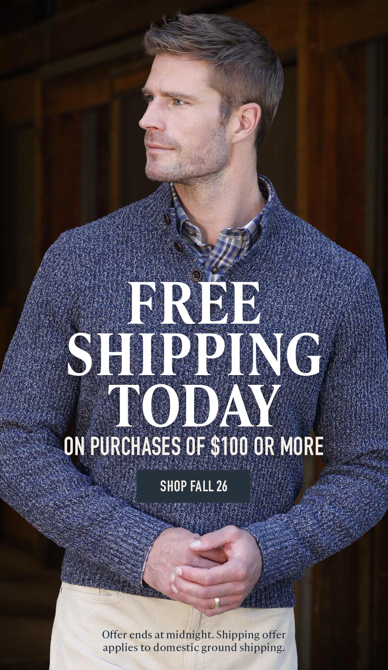 Last Call: Shipping’s on Us — free shipping on $100+ ends tonight