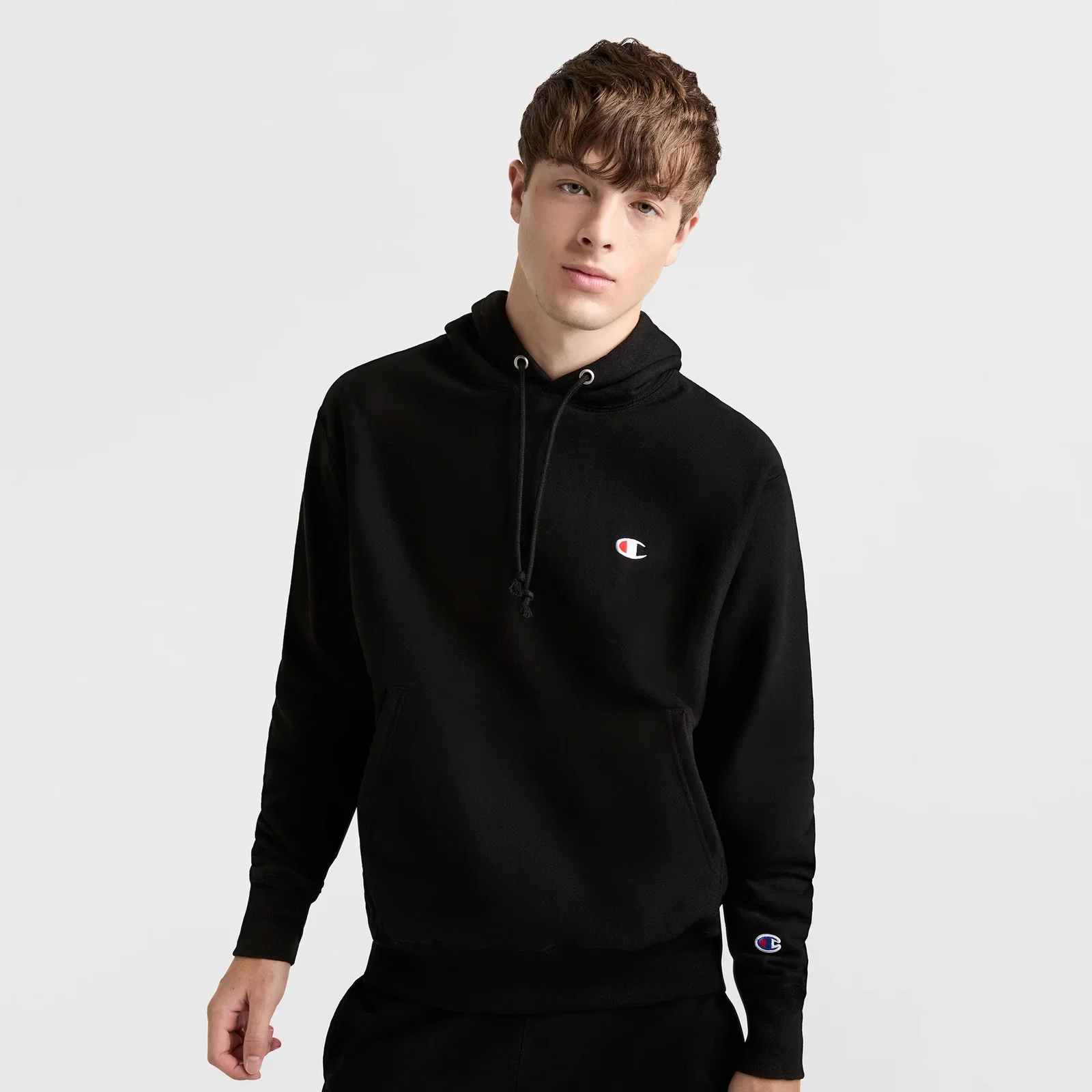 Image of Reverse Weave Small C Hooded Sweatshirt