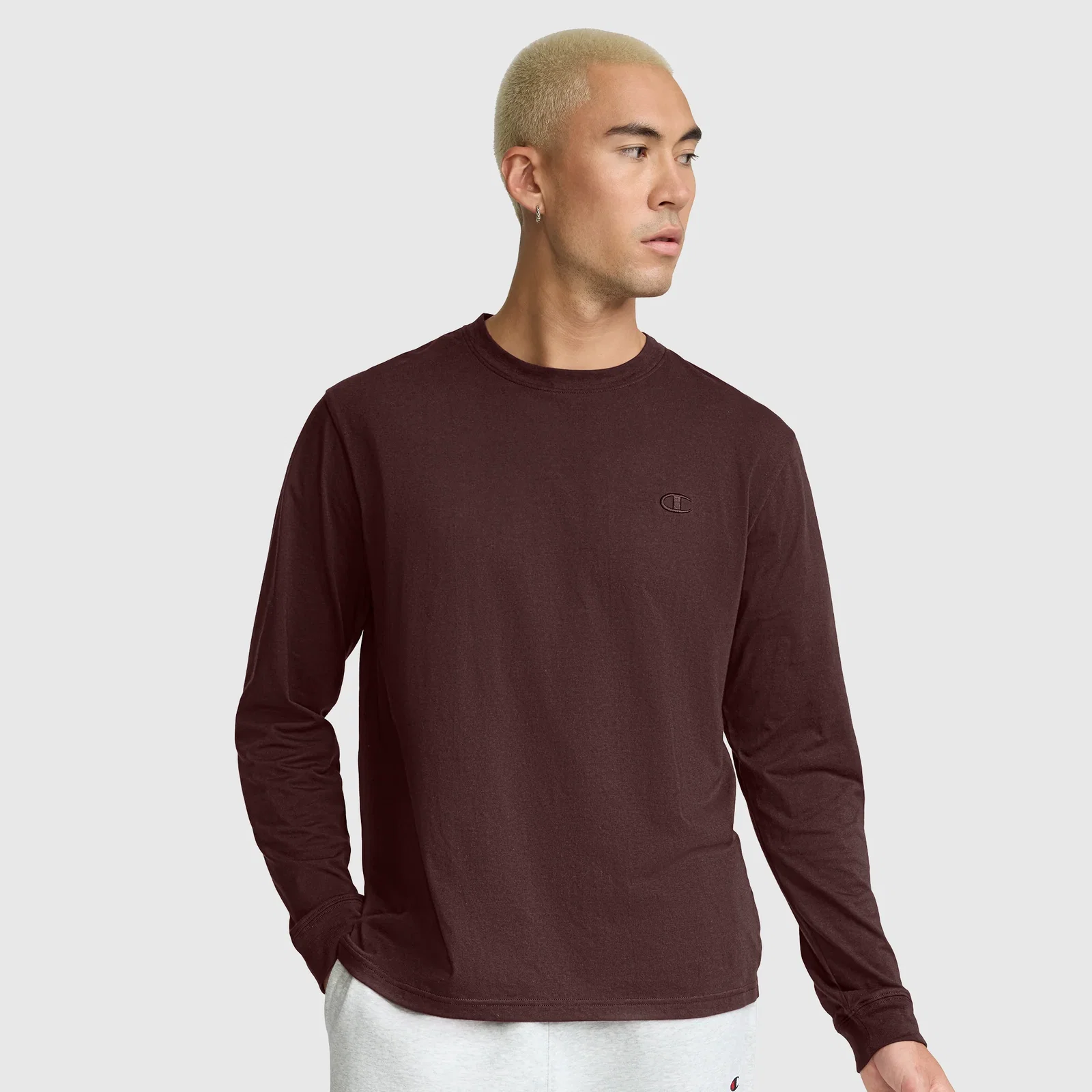 Image of Classic Long Sleeve T-Shirt, Embroidered C Logo