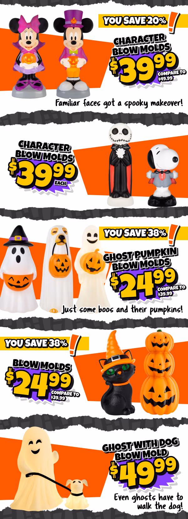 Halloween blow molds