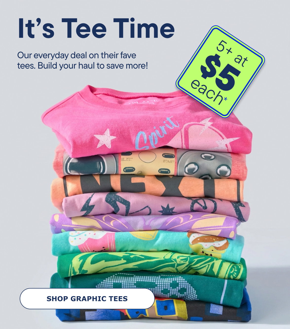 Graphic Tees 5+ for $5 each