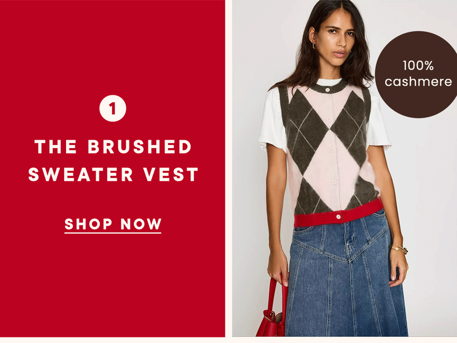 the brushed sweater vest 