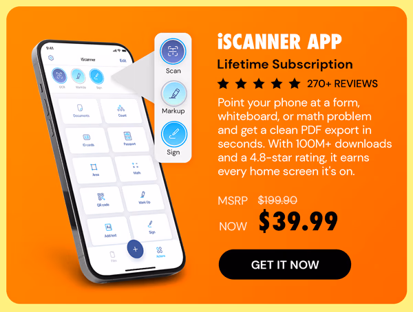 iScanner App: Lifetime Subscription