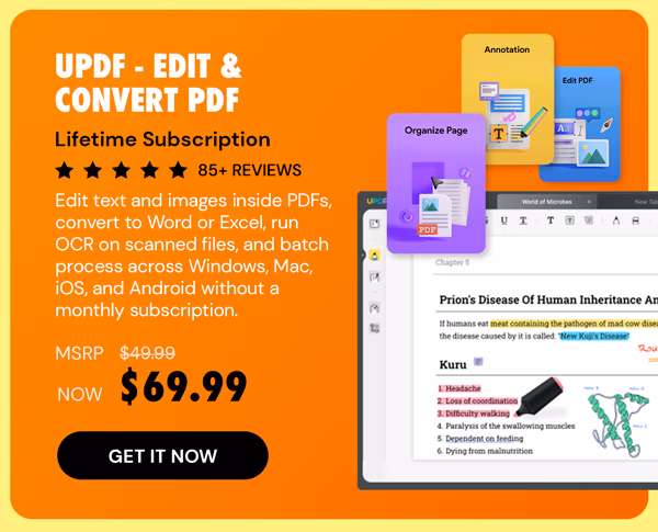 UPDF - Edit, Convert, AI Chat with PDF: Lifetime Subscription