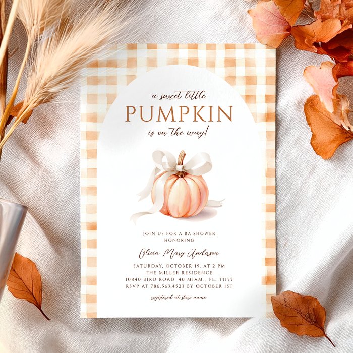 A baby shower invitation