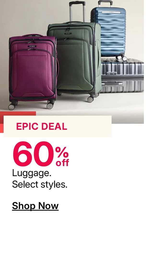 60% off luggage
