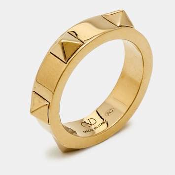 Rockstud Gold Tone Ring Size 5