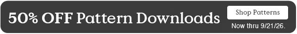 50% Off Pattern Downloads