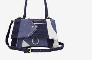 Patchwork Denim Crossbody Bag