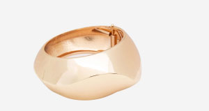 Gold Tone Hinge Cuff