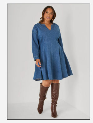 Denim A Line Dress