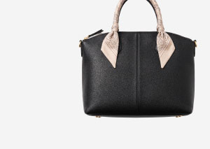Scarf Accented Satchel