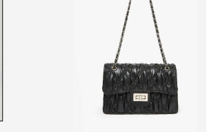 Textured Faux Leather Flap Bag