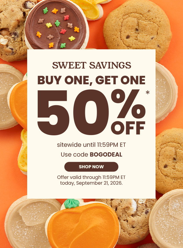 Sweet Savings - Buy One, Get One 50% off sitewide until 11:59PM ET