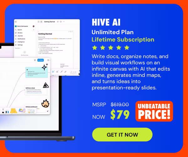 Hive AI - Productivity & Collaboration Workspace: Lifetime Subscription