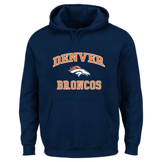 Men's Fanatics  Navy Denver Broncos Big & Tall Heart & Soul Hoodie