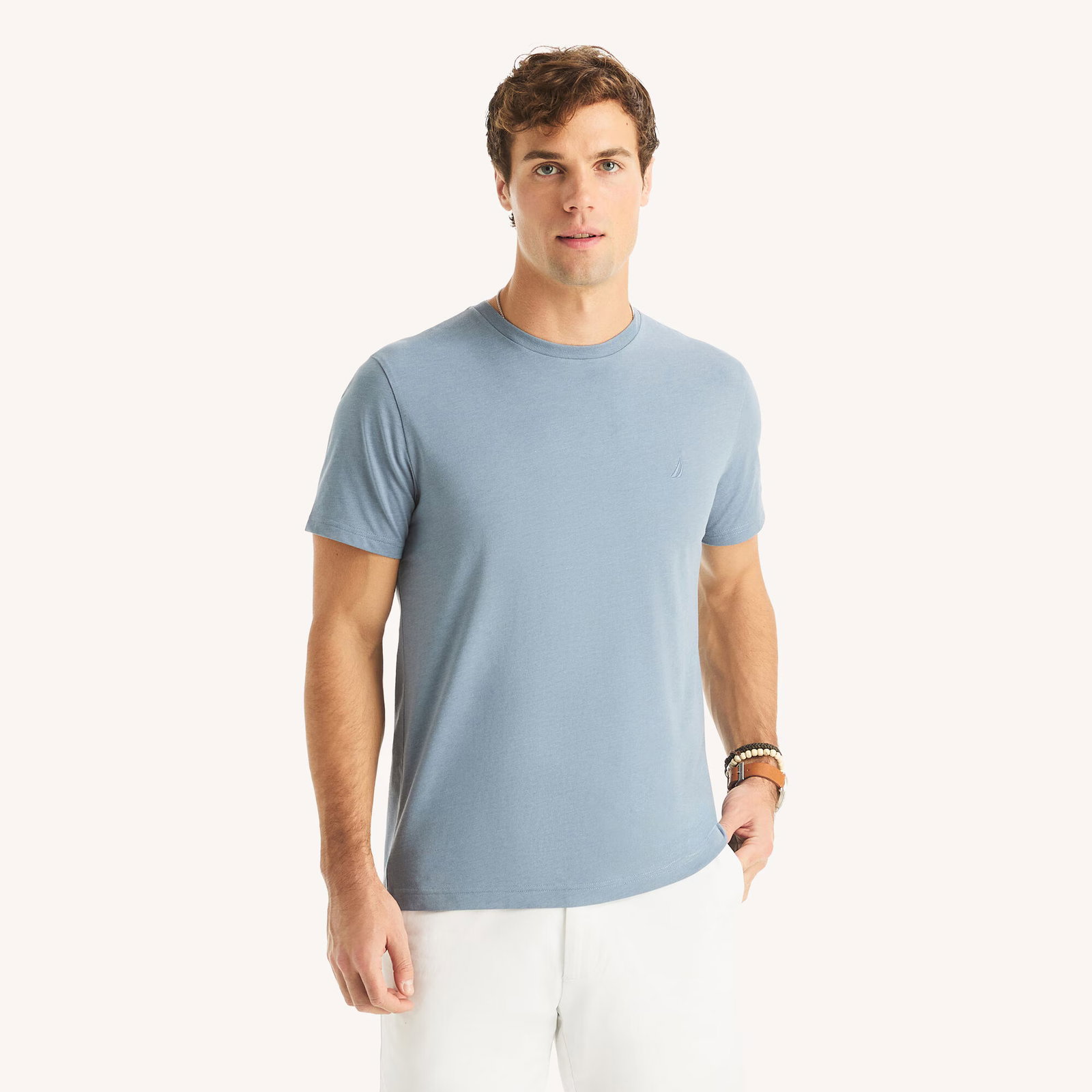 Image of Heathered Crewneck T-Shirt