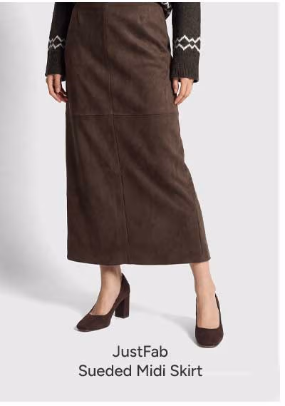 Sueded Midi Skirt