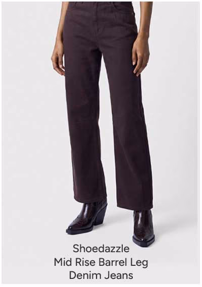 Mid Rise Barrel Leg Denim Jeans