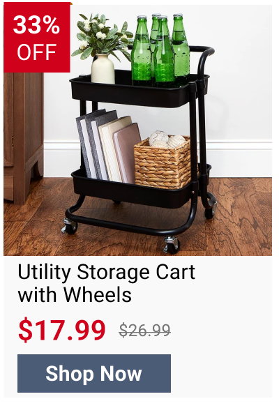 Utility Storage Cart with Wheels