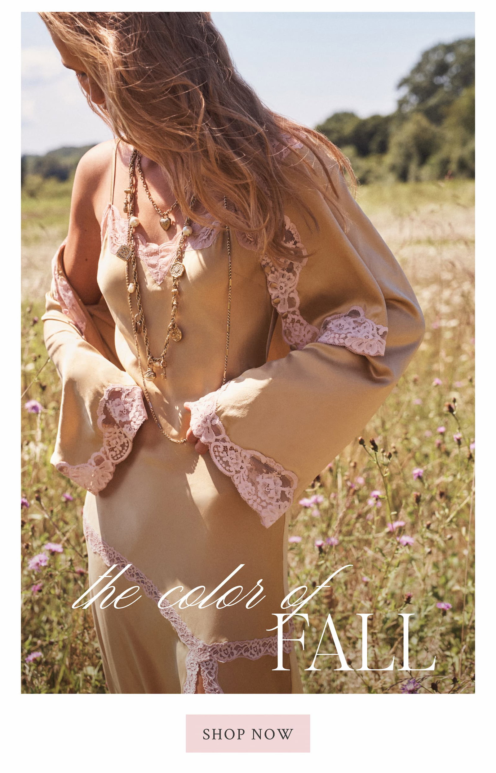 THE LEAVES ARE TURNING  The leaves are changing color and we're taking notes. New arrivals in Sunlit Leaf, the color of the season.