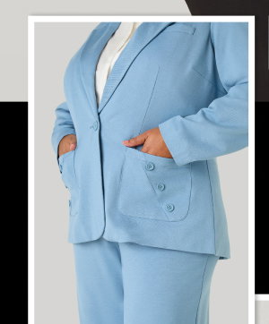 Button Detailed Ponte Blazer