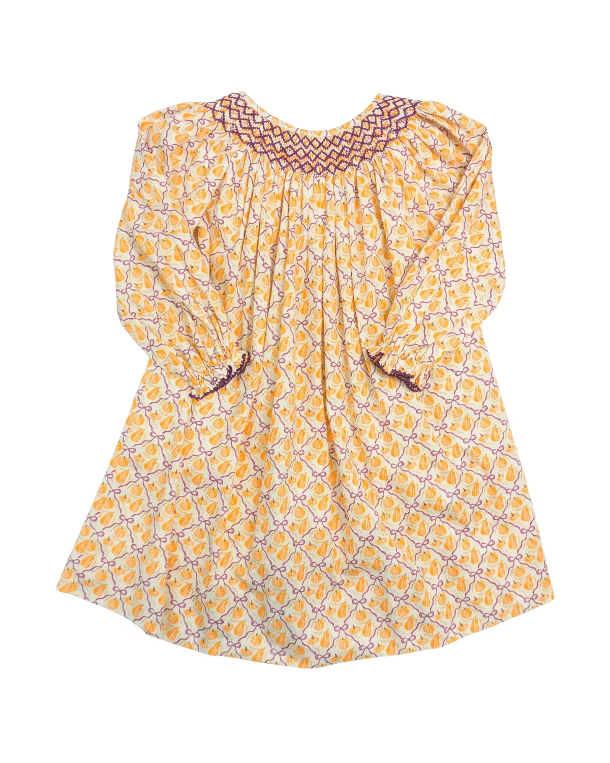 Image of Pumpkin Parterre Smocked Dress