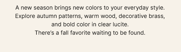 A new season brings new colors