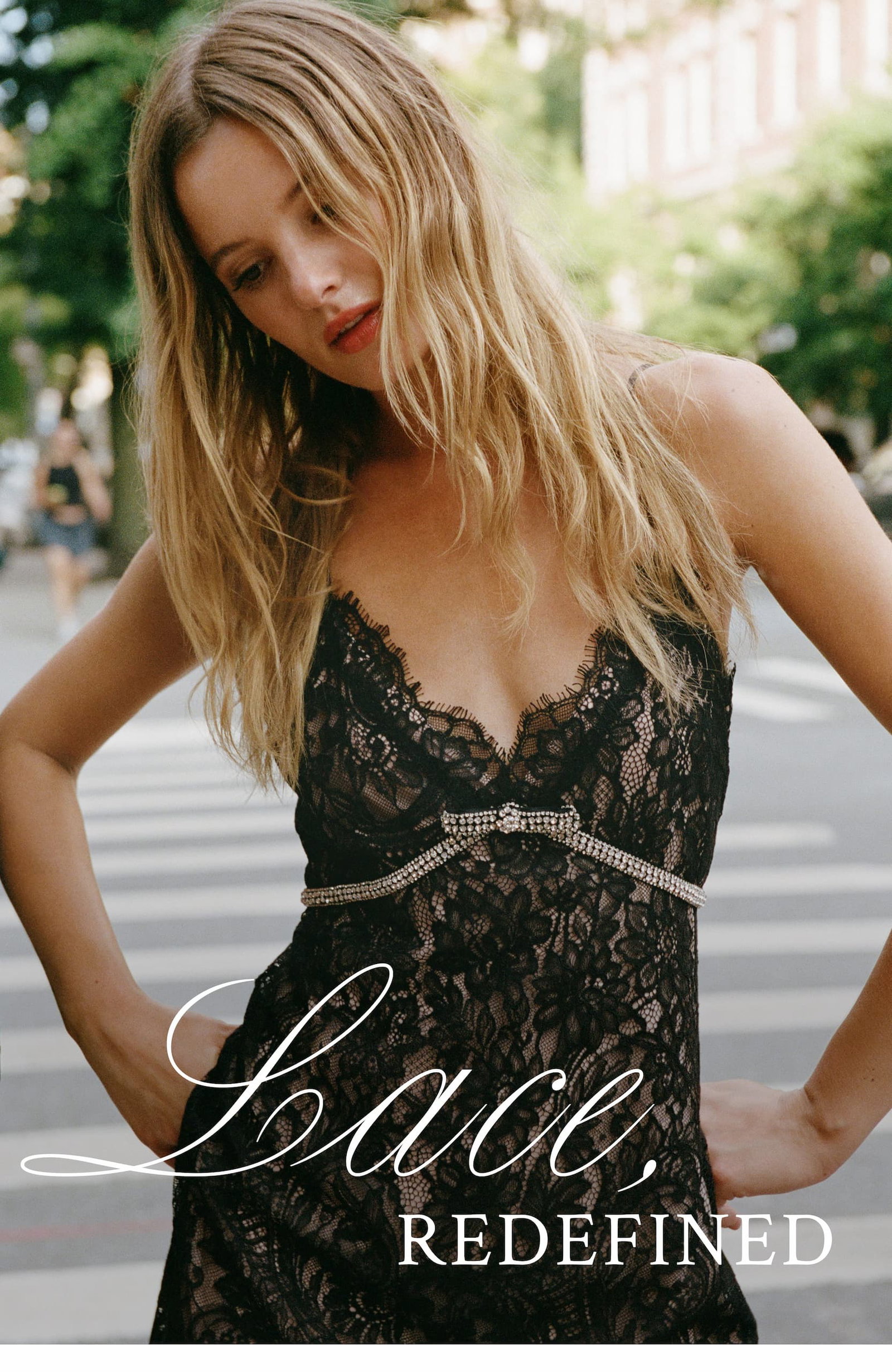 THE LACE EDIT Sheer where it counts, beaded where it matters. Lace made to be worn right now, not saved for someday.