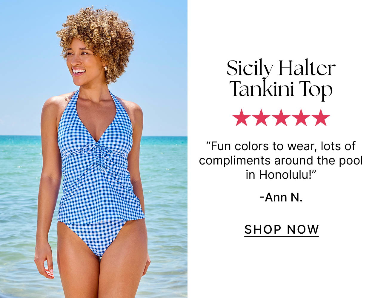 Sicily Halter Tankini Top