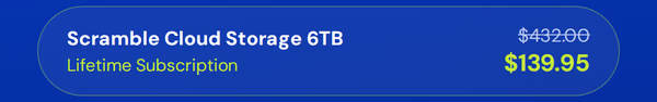 Scramble Cloud Storage Lifetime Subscription (6TB)