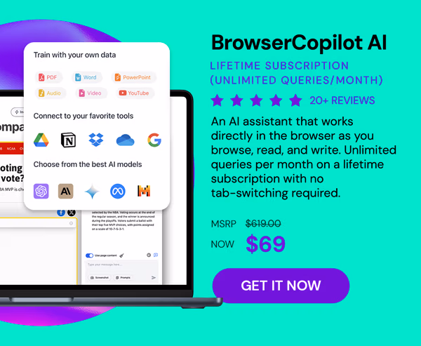 BrowserCopilot AI - Unlimited (Unlimited queries/month): Lifetime Subscription