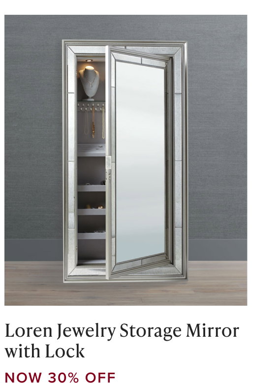 Shop 30% Off Loren Jewelry Storage Mirror