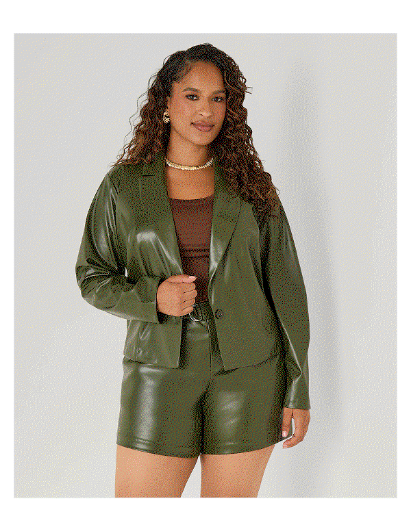 Belted Faux Leather Shorts