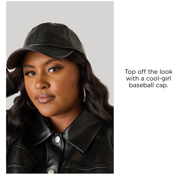 Faux Leather Baseball Cap