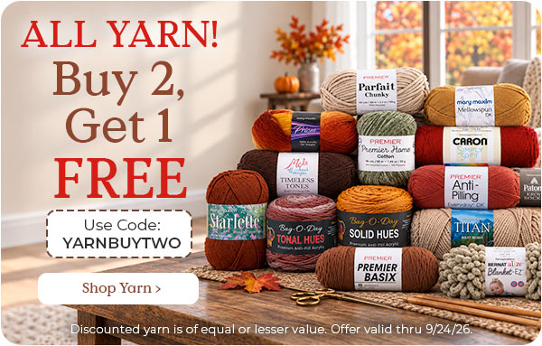 Buy 2 Balls of Yarn, Get the 3rd FREE
