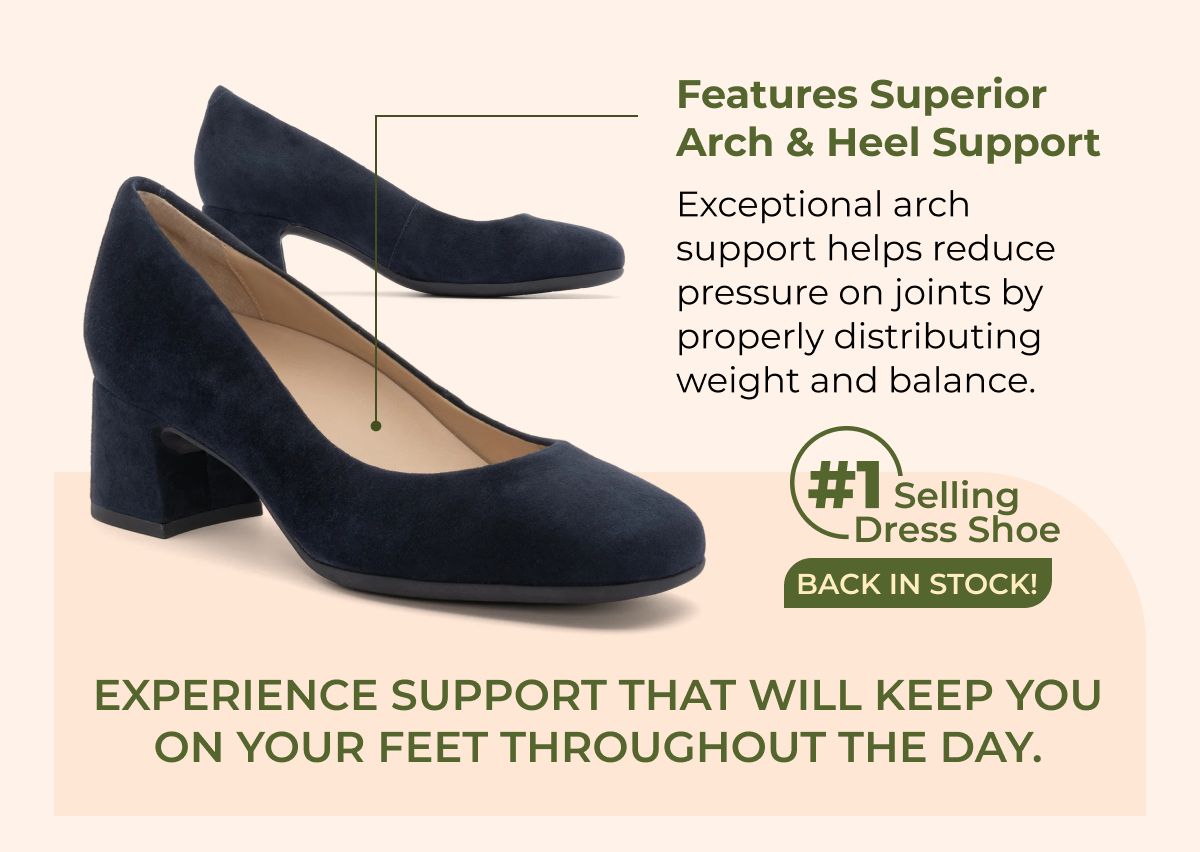 Features Superior Arch & Heel Support