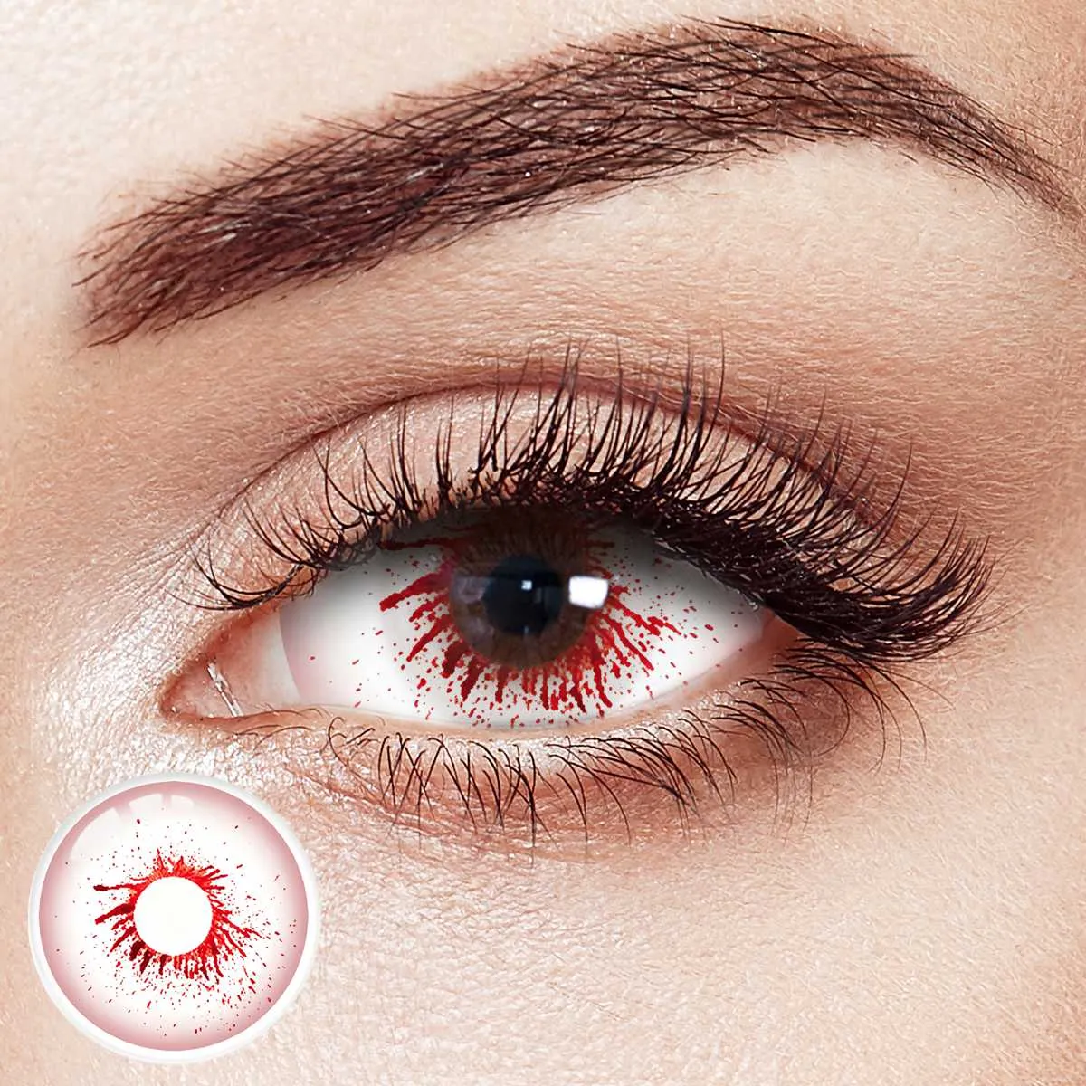 Blood Burst Red 22mm Costume Yearly Contact Lenses| 2 Pcs