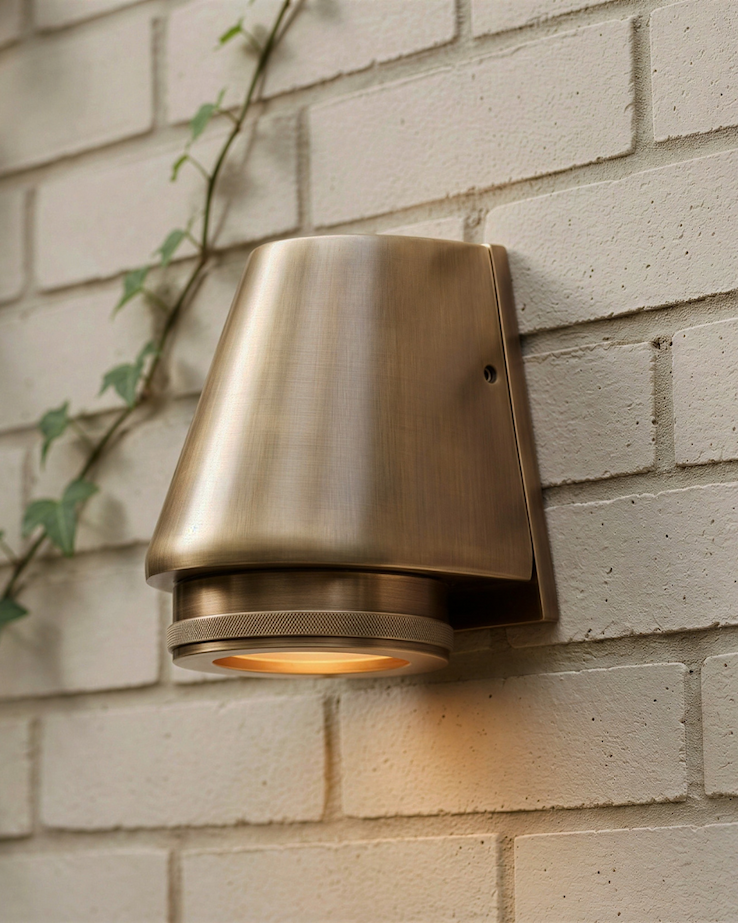 bowditch mast light in antiqued brass