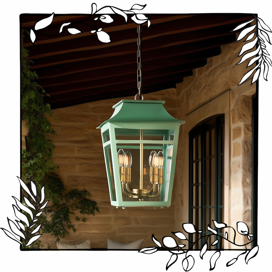 majorelle pendant in sage