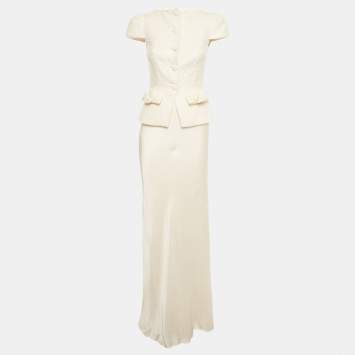 Cream Tweed and Satin Boucle B