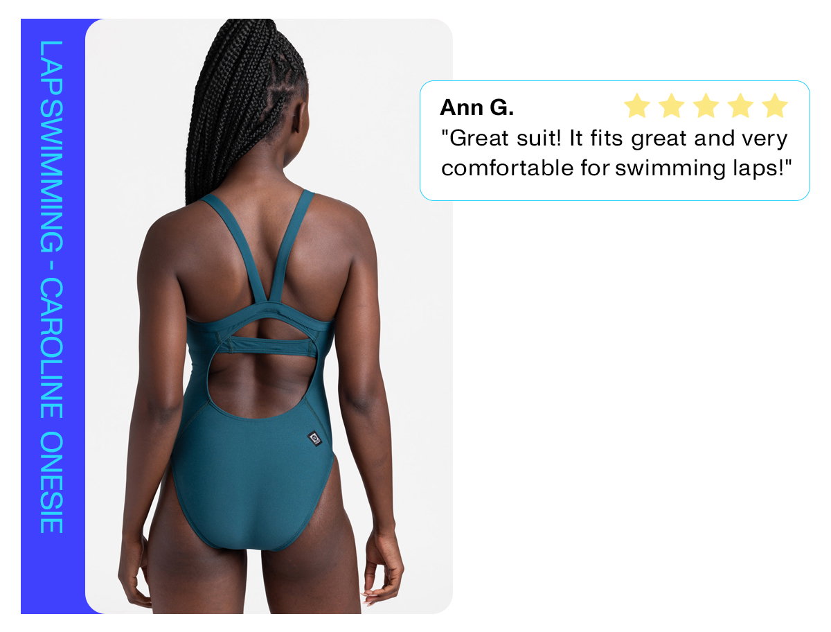 Lapswimming - Caroline Onesie: "Great suit! It fits great and very comfortable for swimming laps!"