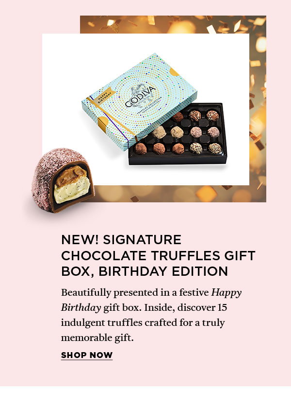 Signature Chocolate Truffles Gift Box, Birthday Edition, 15pc