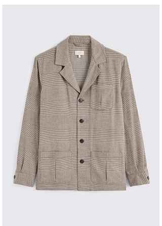 Brown Check Safari Shacket