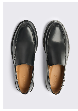 Sutton Plain Black Loafers